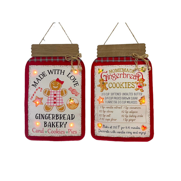 Led Fabric Wall Hanging Jar Shape (Asstd) - Set of 2