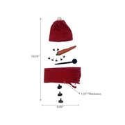 Build A Snowman Kit Red Hat – Christmas DIY Activity, Holiday Craft Set, Winter Family Fun