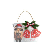 MDF Countdown Calendar Wall Hanger Highland Cow, Wall Decor, Holiday Decor