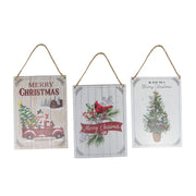 MDF Wall Hanger Merry Christmas Assorted, Christmas, Wall Decor, Holiday Decor- Set of 3