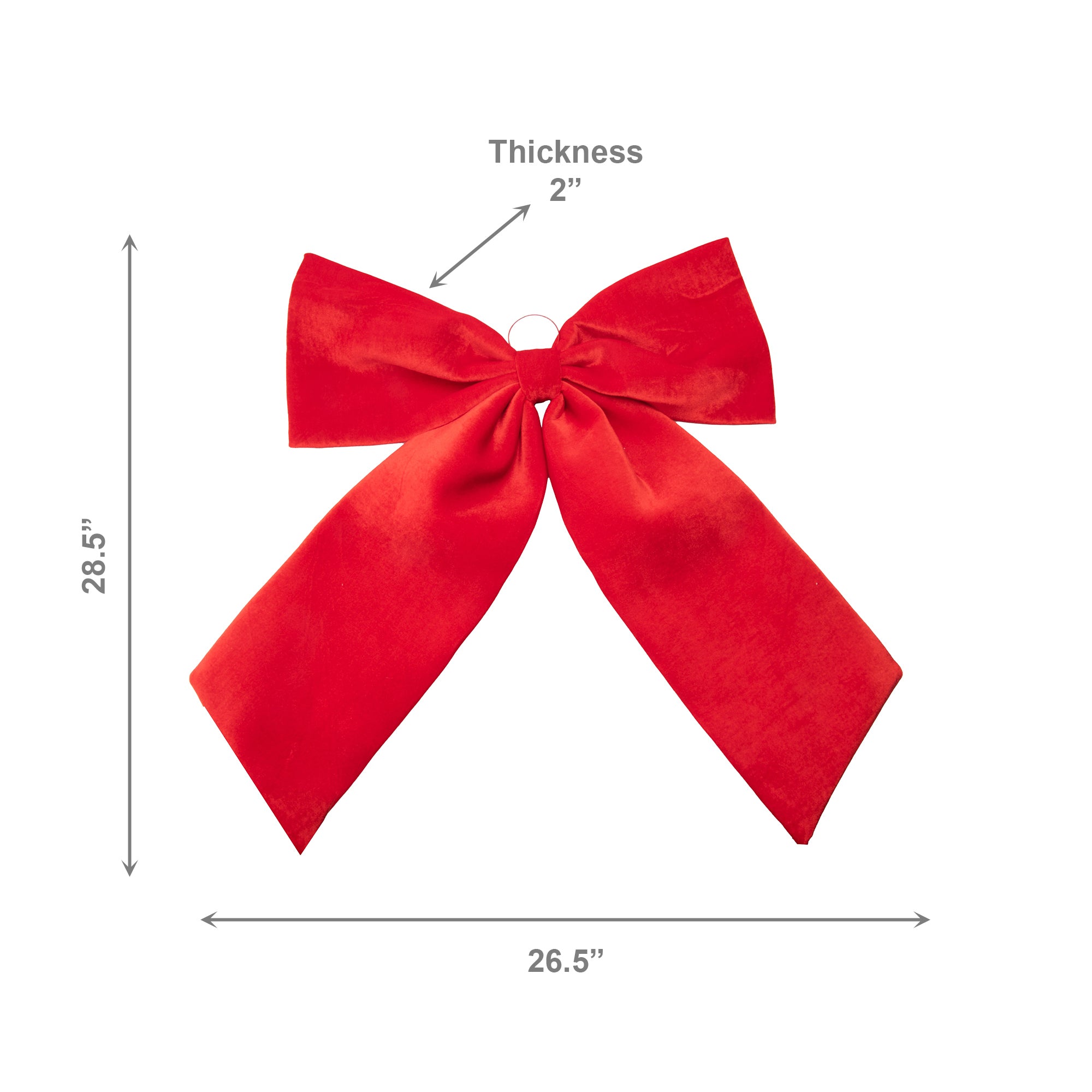 Red Velvet Bow Wall Hanger, Wall Decor, Holiday Decor- Set of 2