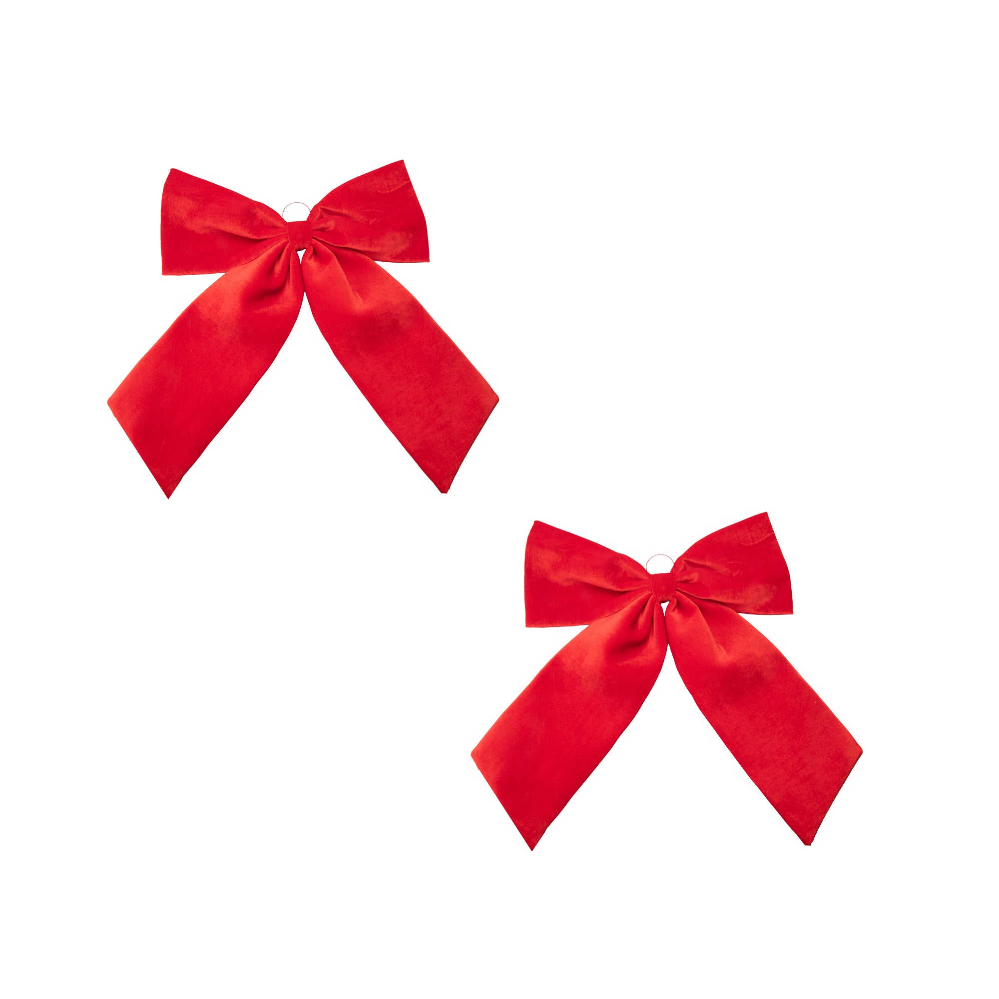 Red Velvet Bow Wall Hanger, Wall Decor, Holiday Decor- Set of 2