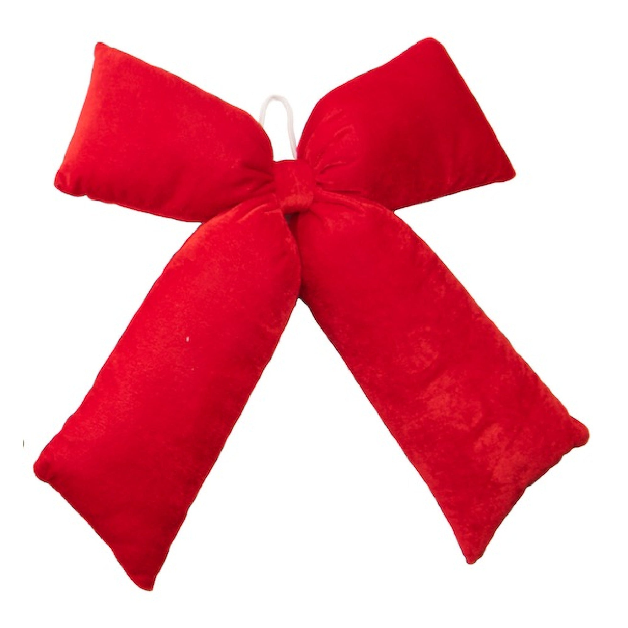 Stuffed Red Velvet Bow Wall Hanger, Wall Decor, Holiday Decor- Set of 2