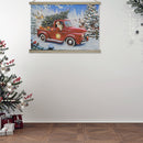 LED Red Truck Fabric Wall Hanging