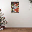 LED Santa Fabric Wall Hanging