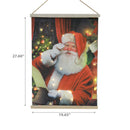 LED Santa Fabric Wall Hanging