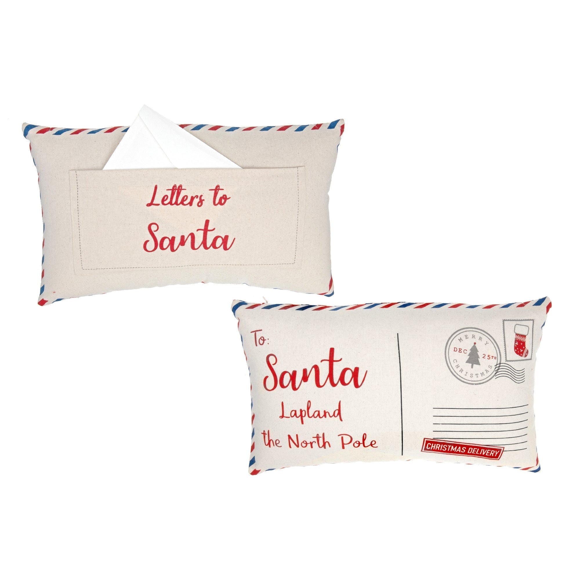 Letters To Santa Decorative Cushion Christmas Holiday Throw Pillow