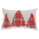 Polyester Embroidered Cushion (Plaid Tree) 350G Filler - Set of 2