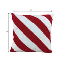 Polyester Embroidered Cushion (Candy Cane Stripes ) 380G Filler - Set of 2