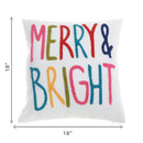 Polyester Embroidered Cushion (Merry & Bright) 380G Filler - Set of 2