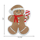 Cotton Embroidered Cushion (Gingerbread) 380G Filler - Set of 2