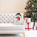 Cotton Embroidered Cushion (Snowman) 380G Filler - Set of 2