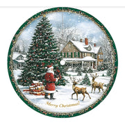 Polyester Tree Skirt Santa in Christmas Village, Christmas, Village Decor, Holiday Decor- Set of 2