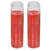 10.6 oz Advent Countdown Scented Candle with Star Design - Set of 2, Holiday Candle, Christmas Countdown, Festive Gift