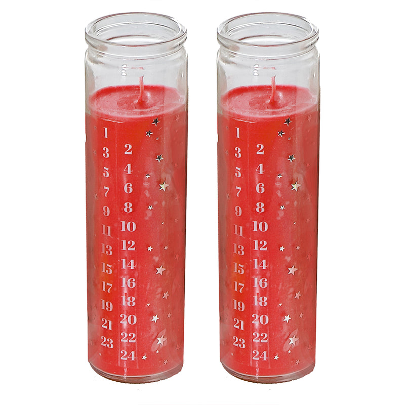 10.6Oz Advent Countdown Scented Candle (Star) - Set of 2