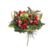 Glitter Frost Covered Berries Pick, Holiday Decor- Set of 6