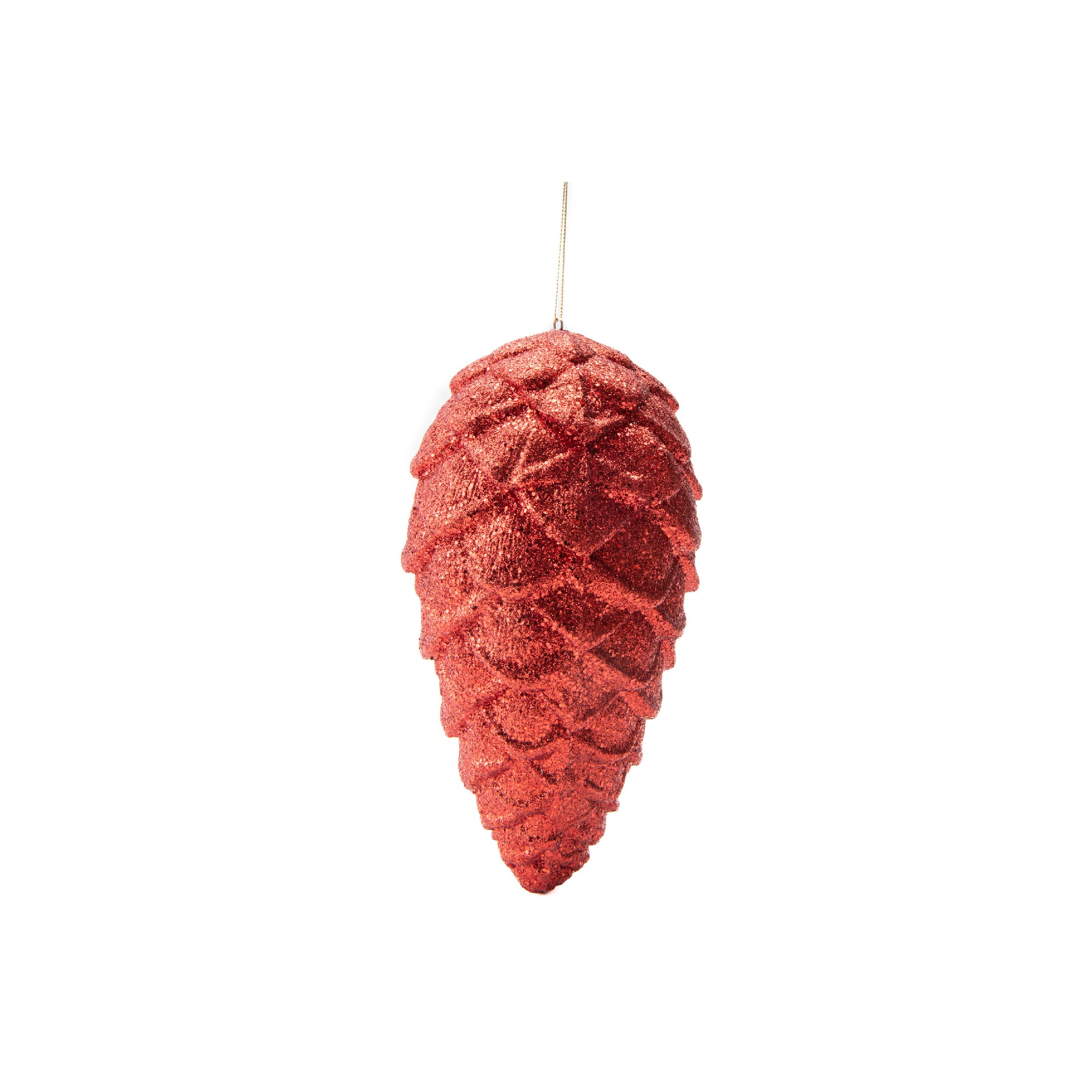 Glitter Pinecone Ornament Red, Christmas, Ornament, Holiday Decor- Set of 2