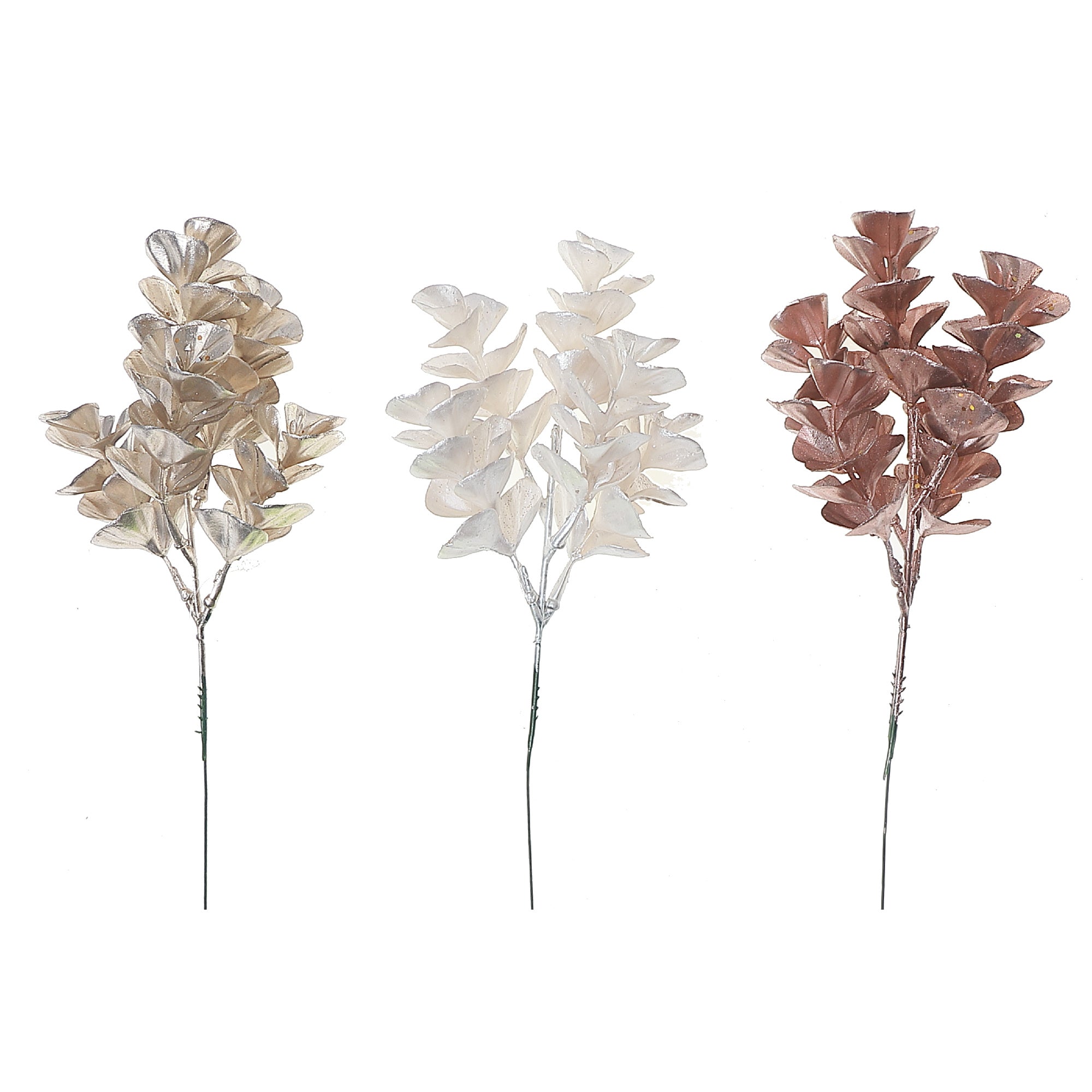 Shiny Leaves Pick Set of 12, Artificial Leaf Pick, Holiday Floral Decoration
