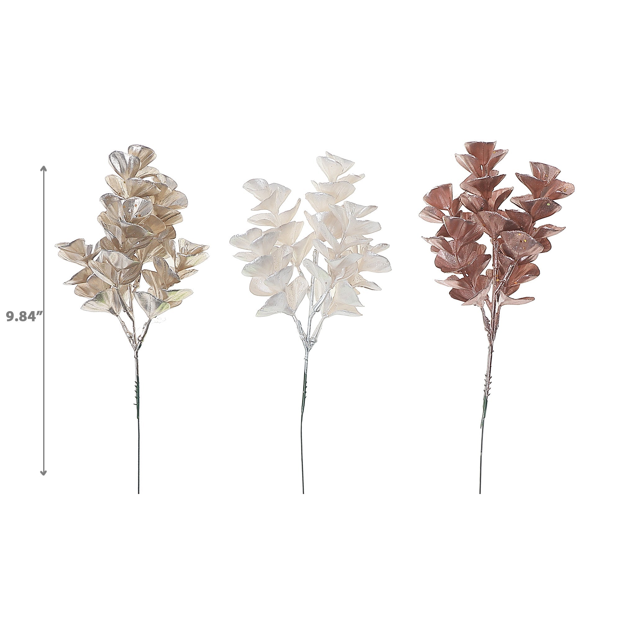 Shiny Leaves Pick Set of 12, Artificial Leaf Pick, Holiday Floral Decoration