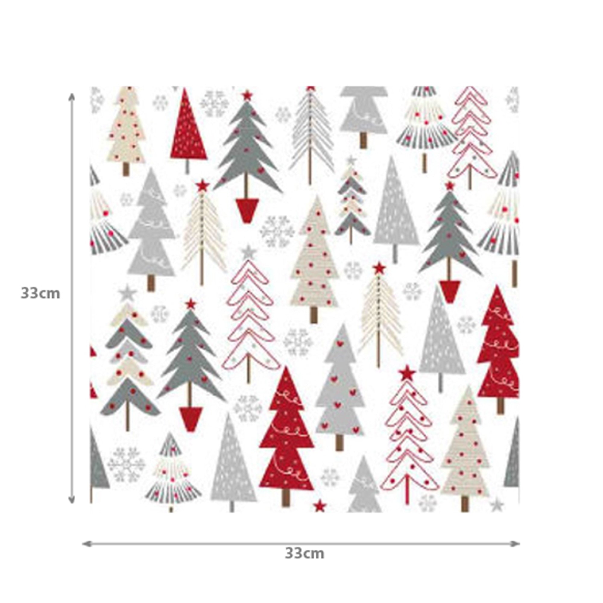 20 Pack Luncheon 3-Ply Napkin Winter Forest Set of 6 – Christmas Table Decor, Holiday Dining Accent, Festive Napkins