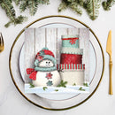 20 Pack Luncheon 3 Ply Napkin (Snowman With Gifts) - Set of 6