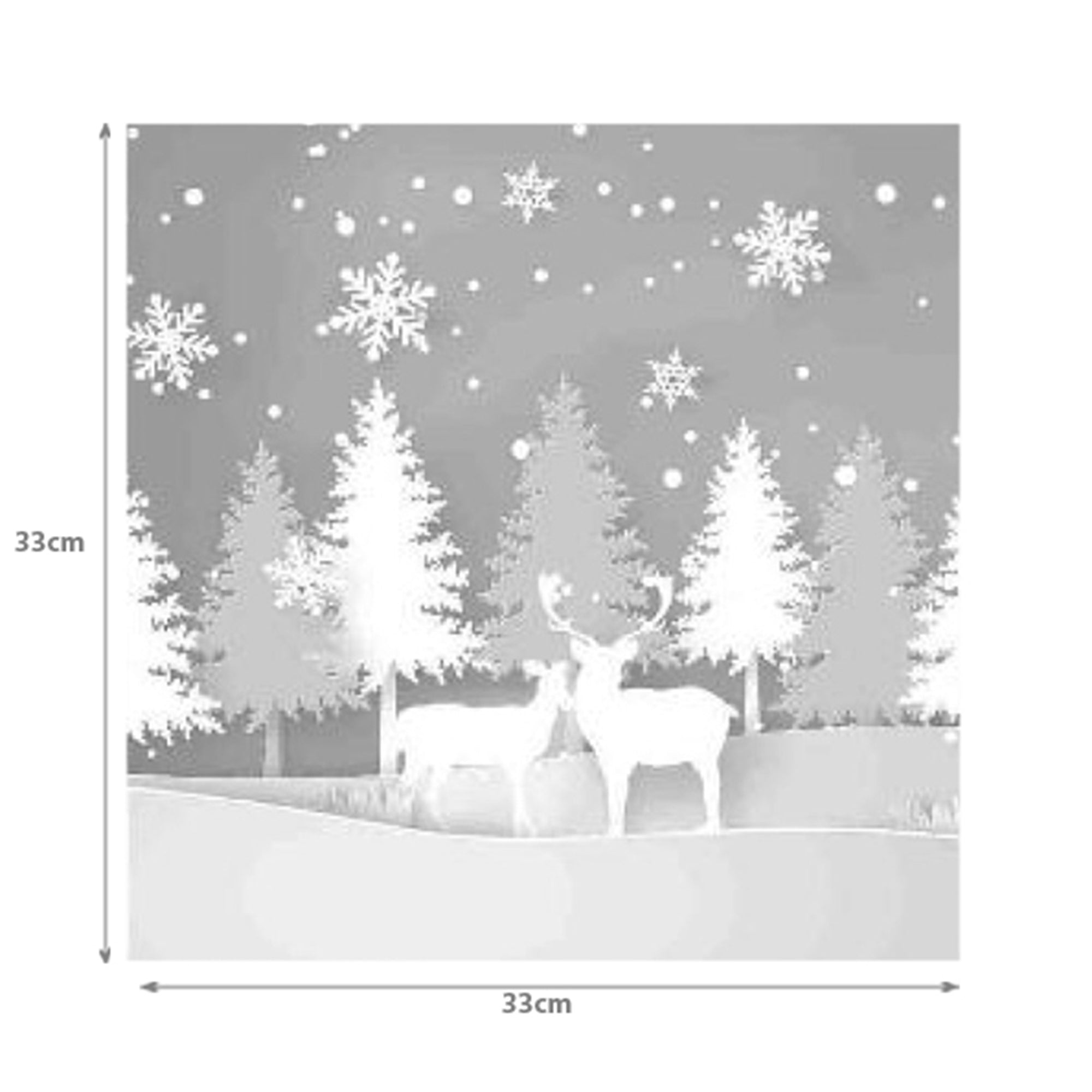 20 Pack Luncheon 3-Ply Napkin Reindeer Forest Set of 6 – Christmas Table Decor, Holiday Dining Accent, Festive Napkins