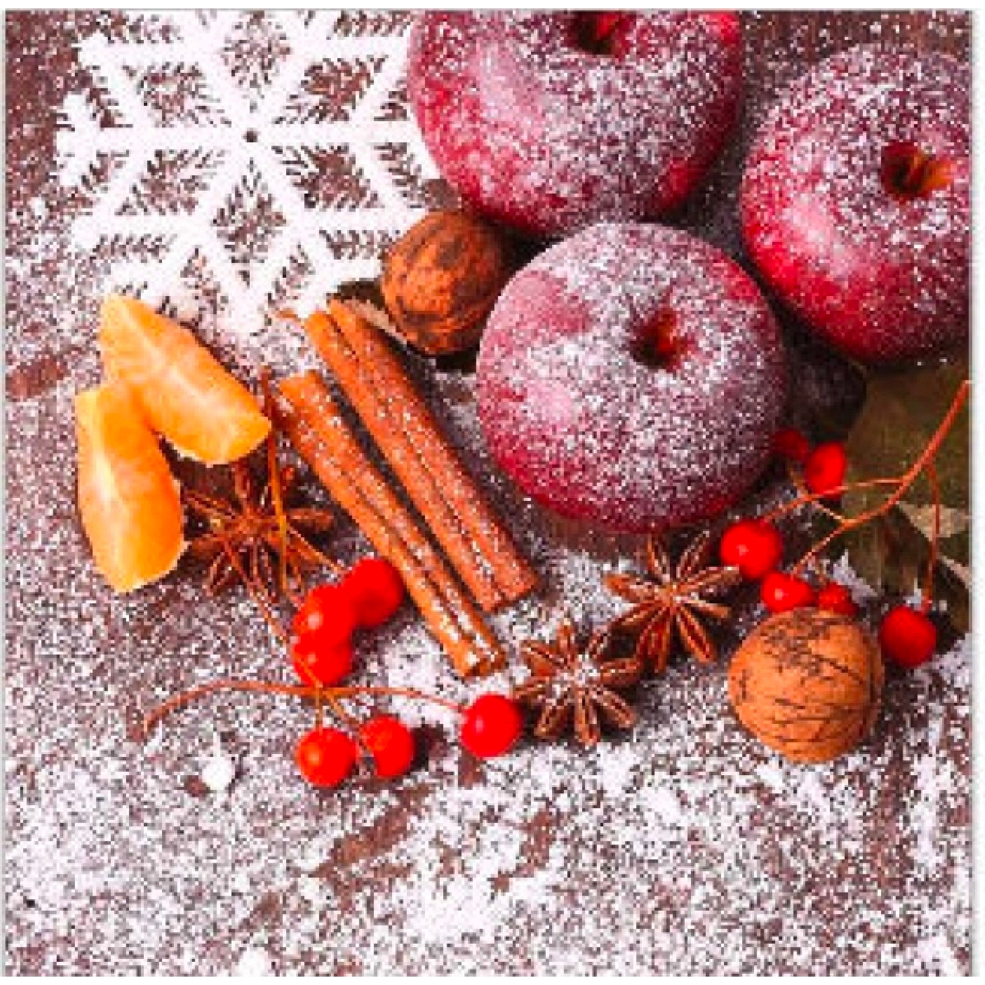 20 Pack Luncheon 3-Ply Napkin Apple Spice Set of 6 – Fall/Autumn Table Decor, Thanksgiving Dining Accent, Seasonal Napkins