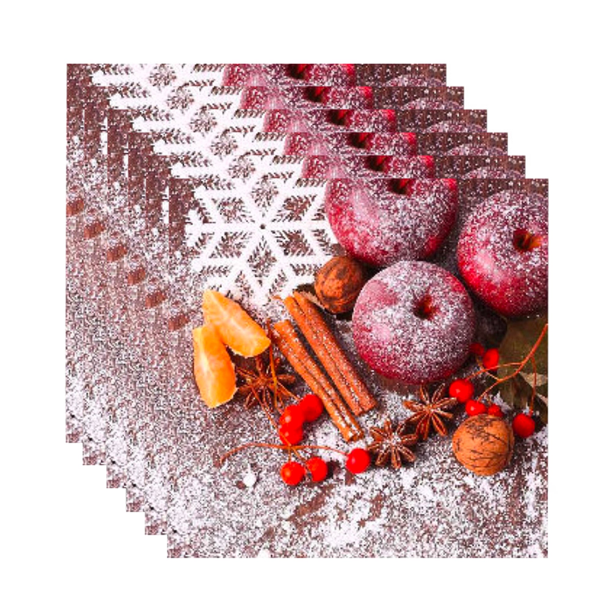 20 Pack Luncheon 3-Ply Napkin Apple Spice Set of 6 – Fall/Autumn Table Decor, Thanksgiving Dining Accent, Seasonal Napkins