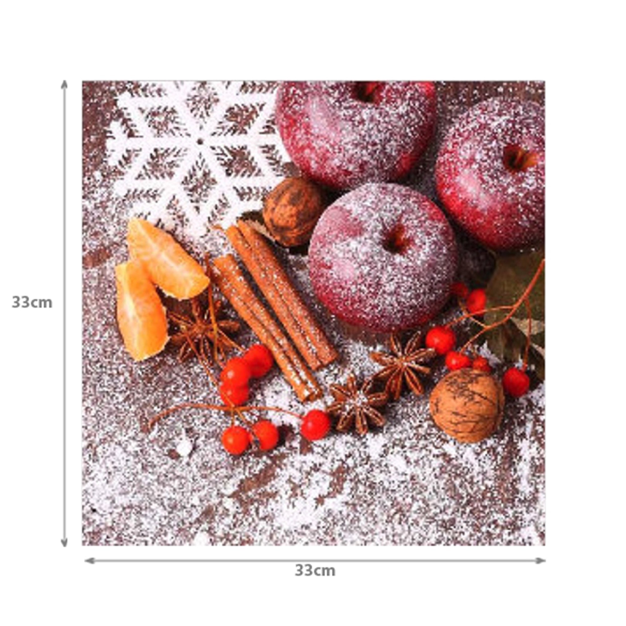 20 Pack Luncheon 3-Ply Napkin Apple Spice Set of 6 – Fall/Autumn Table Decor, Thanksgiving Dining Accent, Seasonal Napkins