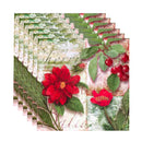 20 Pack Luncheon 3 Ply Napkin (Holiday Flower) - Set of 6