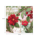 20 Pack Luncheon 3 Ply Napkin (Holiday Flower) - Set of 6