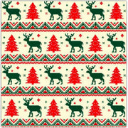 20 Pack Luncheon 3-Ply Napkin Tree With Reindeer Pattern Set of 6 – Christmas Table Decor, Holiday Dining Accent, Festive Napkins