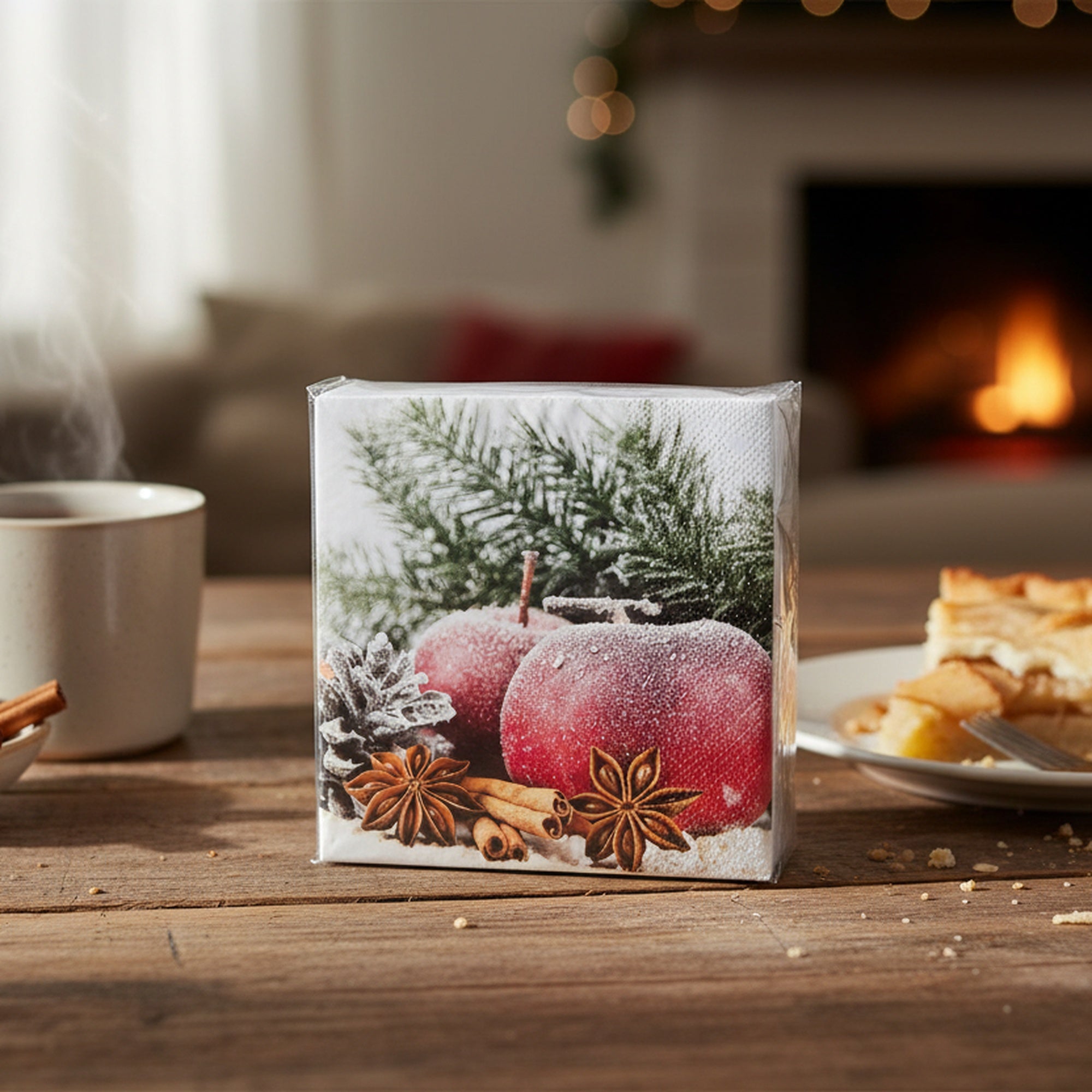 20 Pack Luncheon 3 Ply Napkin Apple Spice, Paper Napkins, Holiday Decor- Set of 6