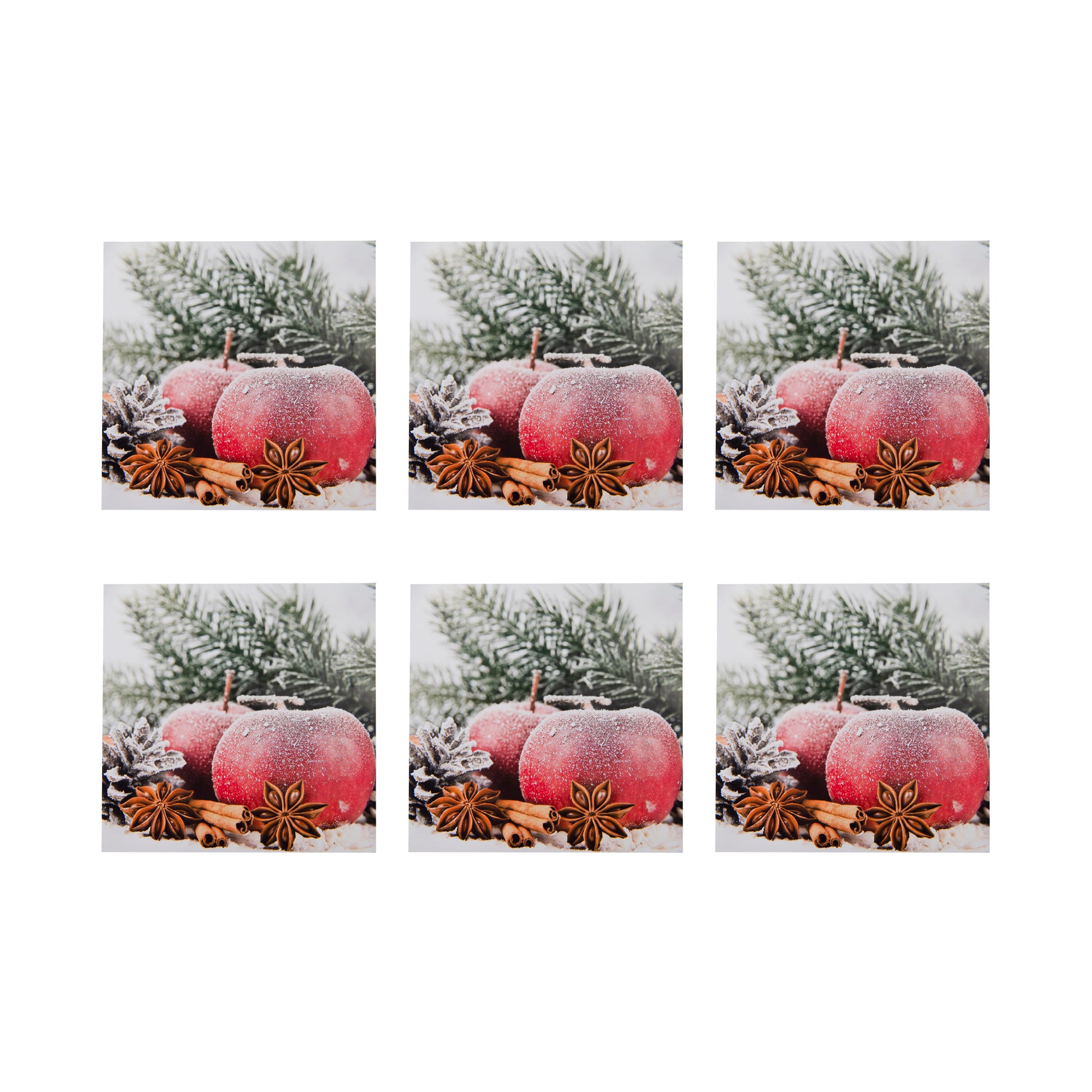 20 Pack Luncheon 3 Ply Napkin Apple Spice, Paper Napkins, Holiday Decor- Set of 6