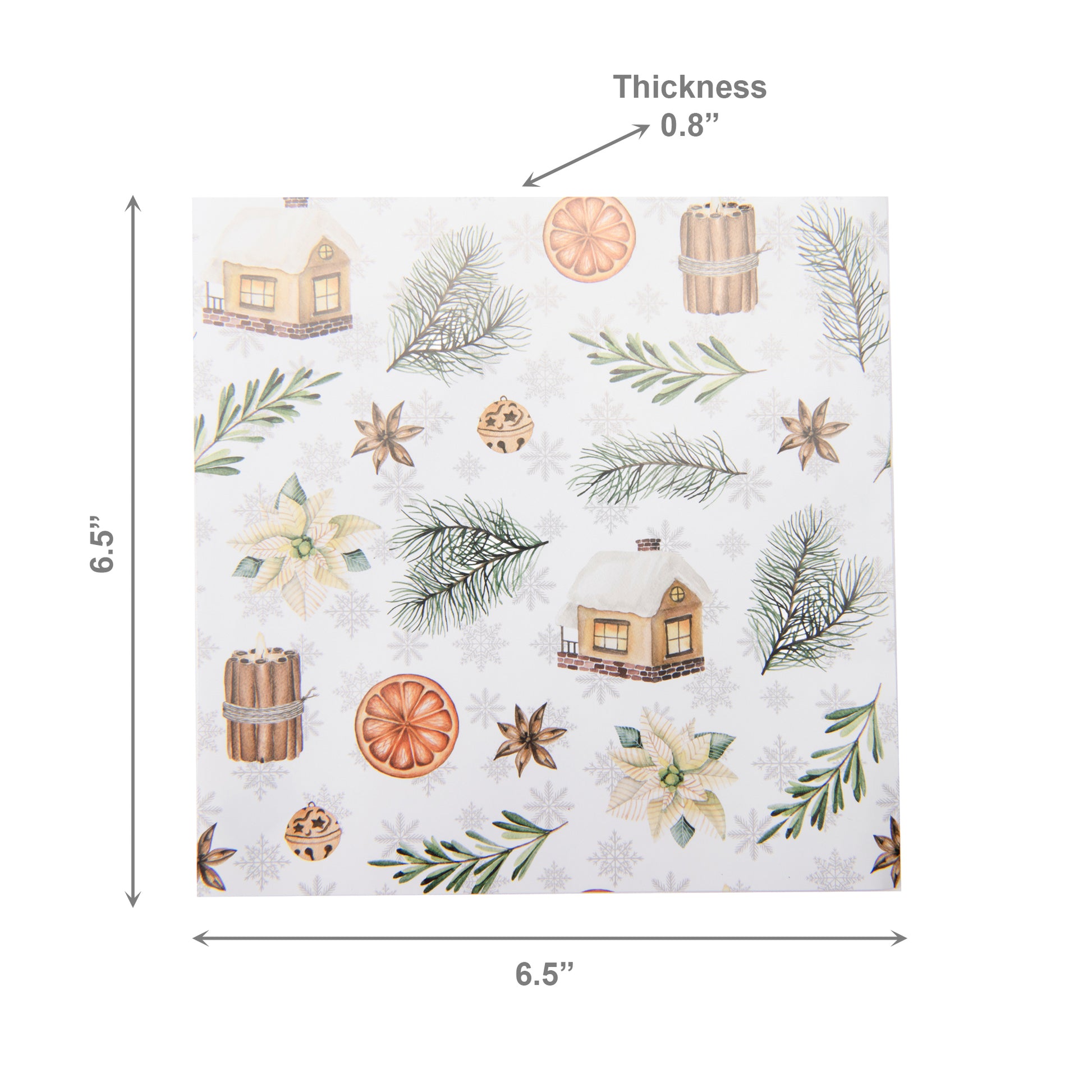 20 Pack Luncheon 3 Ply Napkin Cozy Winter Vibes, Winter, Paper Napkins, Holiday Decor- Set of 6