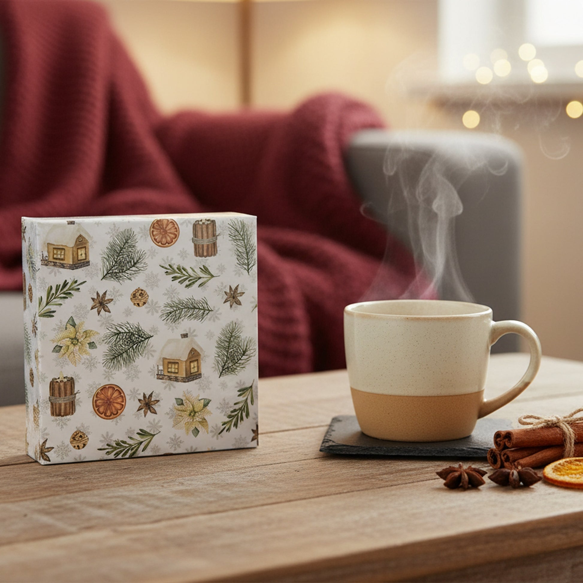 20 Pack Luncheon 3 Ply Napkin Cozy Winter Vibes, Winter, Paper Napkins, Holiday Decor- Set of 6