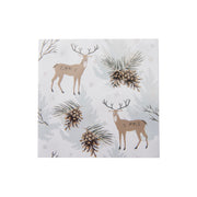 20 Pack Luncheon 3 Ply Napkin Reindeer & Pinecone, Christmas, Paper Napkins, Holiday Decor- Set of 6