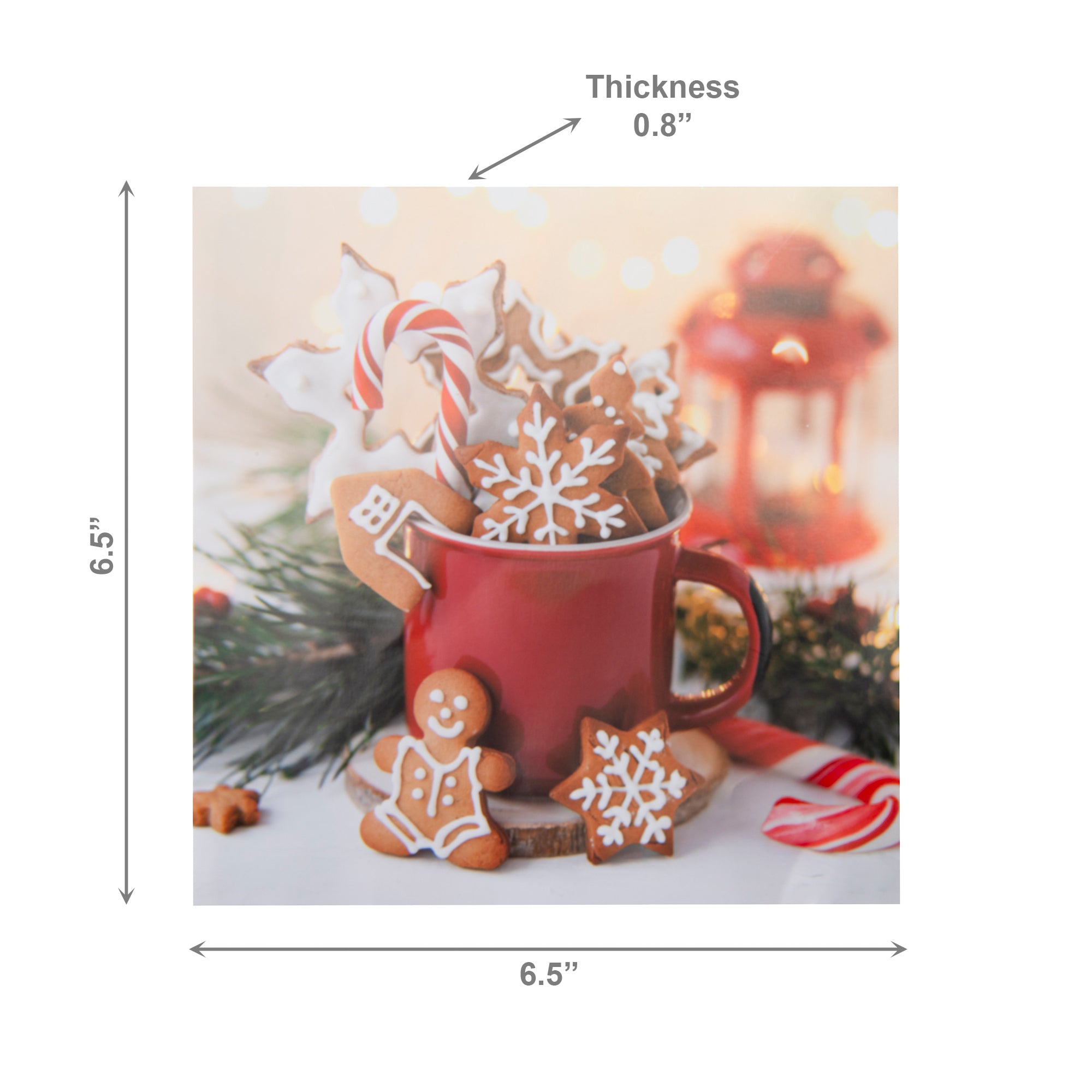 20 Pack Luncheon 3 Ply Napkin Frosted Gingerbread Cookies, Christmas, Paper Napkins, Holiday Decor- Set of 6