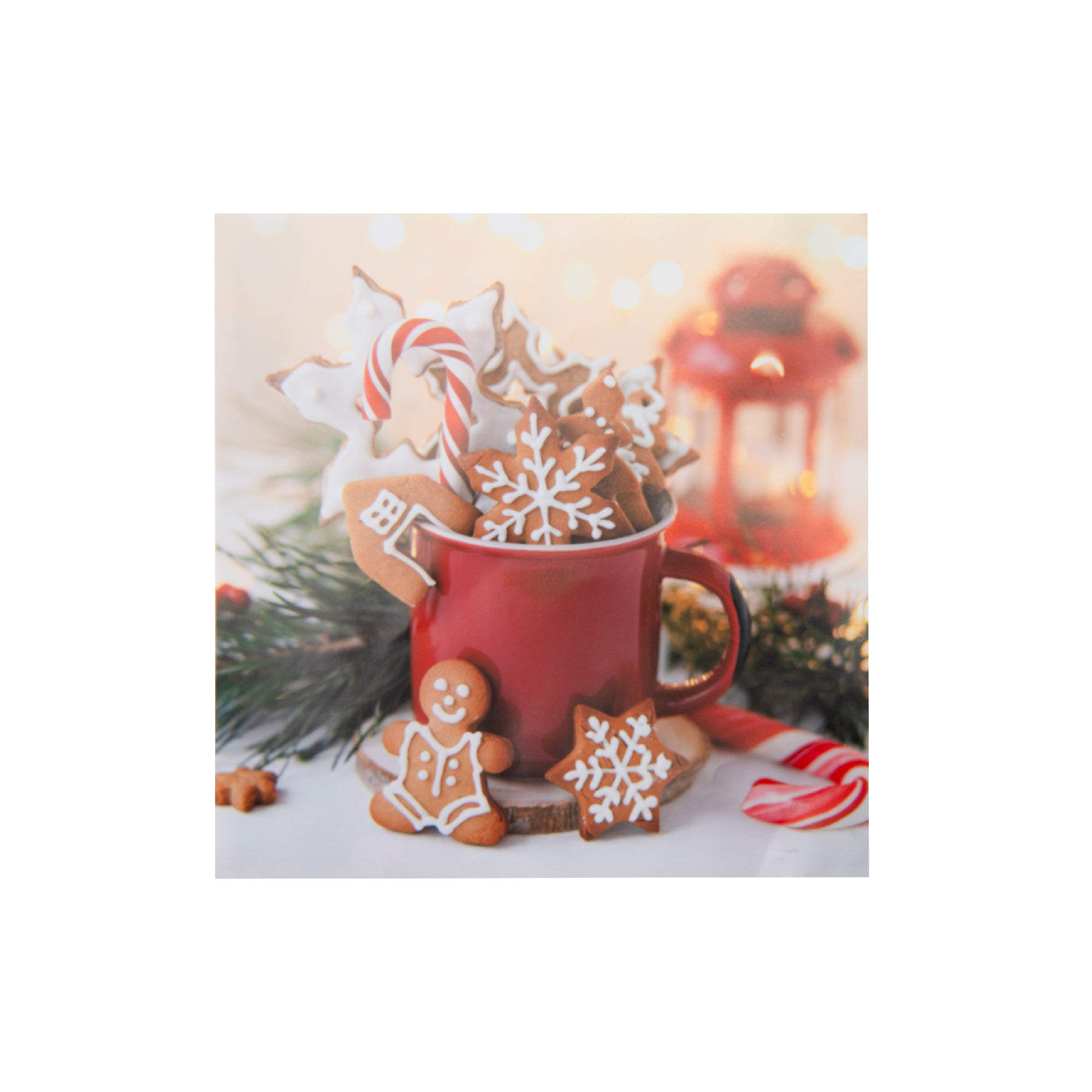 20 Pack Luncheon 3 Ply Napkin Frosted Gingerbread Cookies, Christmas, Paper Napkins, Holiday Decor- Set of 6