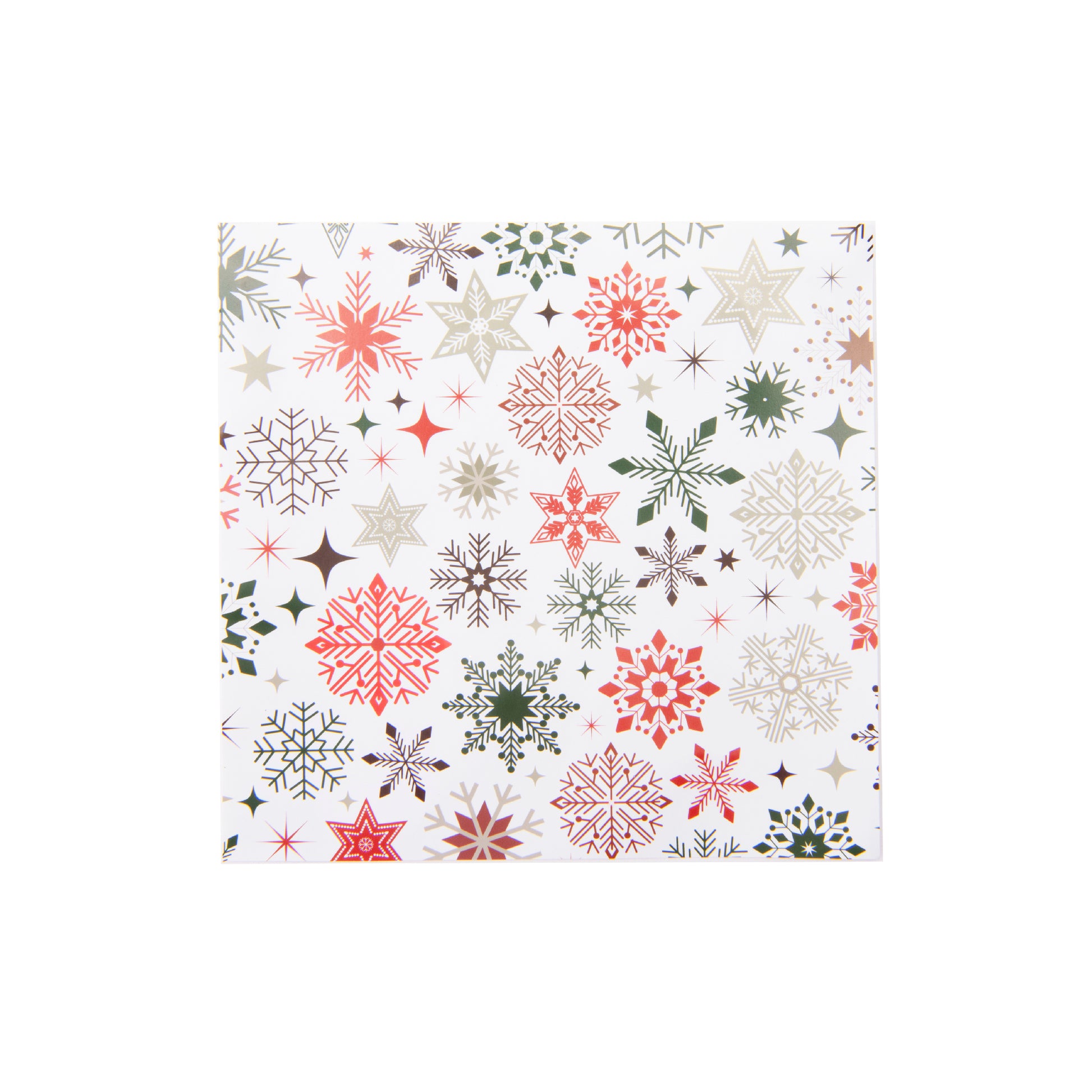 20 Pack Luncheon 3 Ply Napkin Colorful Snowflakes, Paper Napkins, Holiday Decor- Set of 6