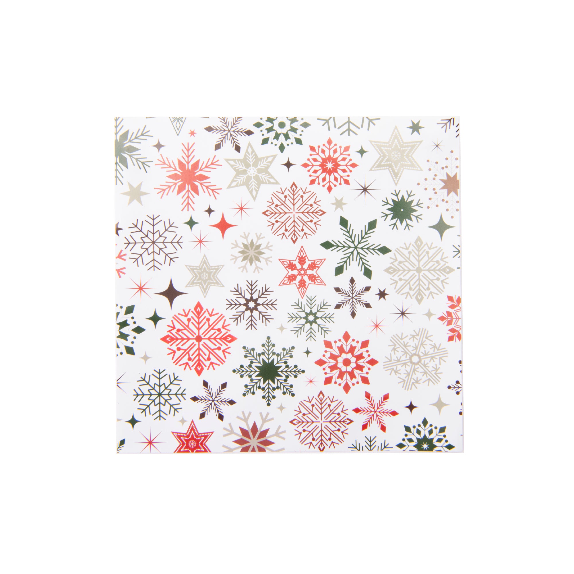 20 Pack Luncheon 3 Ply Napkin Colorful Snowflakes, Paper Napkins, Holiday Decor- Set of 6