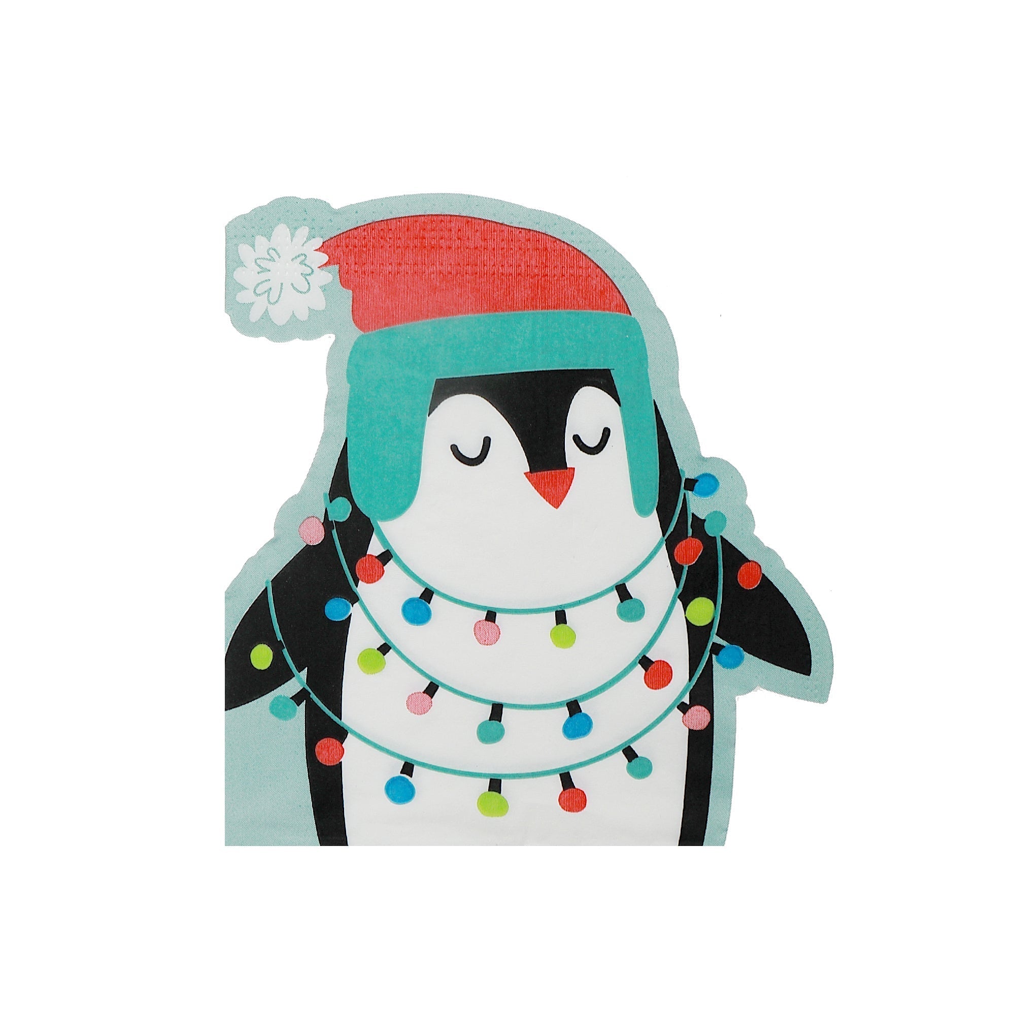 12 Pack 3-Ply Shaped Napkin Penguin Set of 6 – Christmas Table Decor, Holiday Dining Accent, Festive Napkins