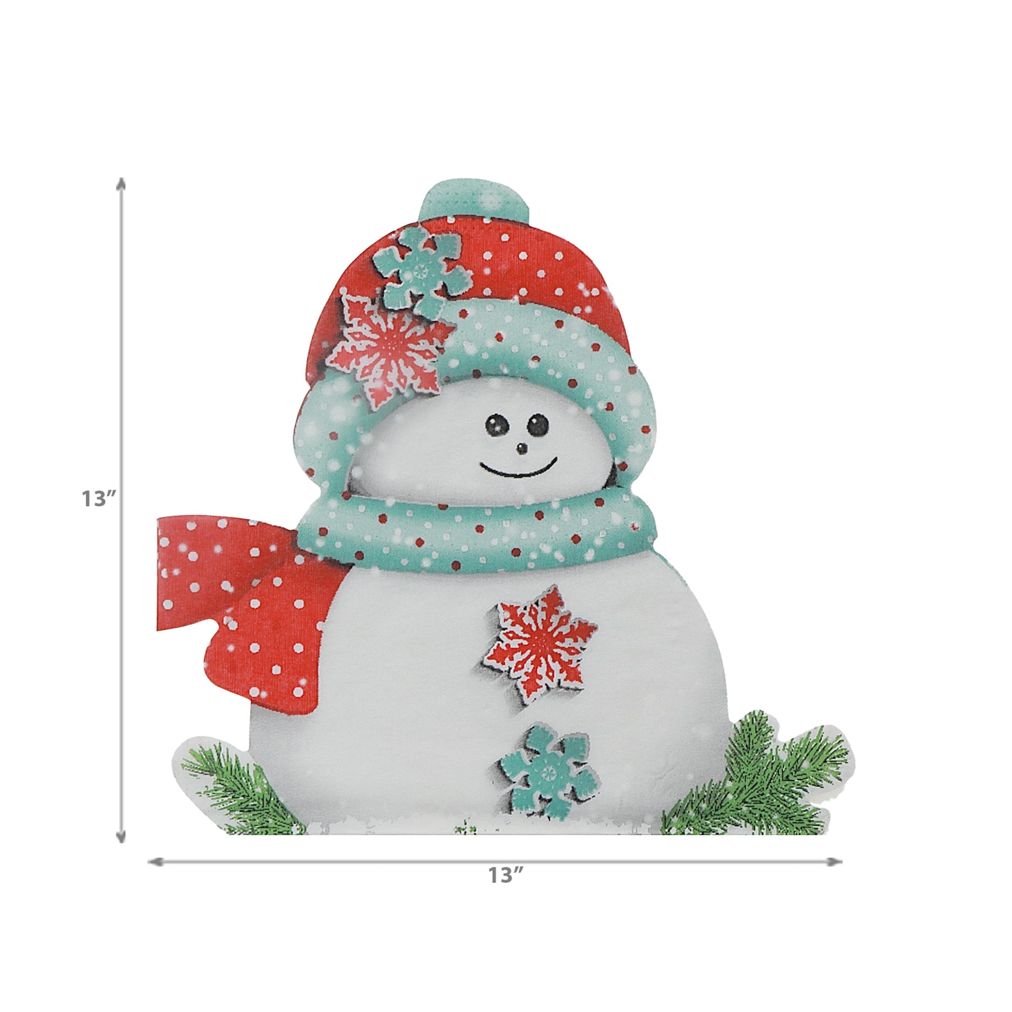 12 Pack 3-Ply Shaped Napkin Snowman Set of 6 – Christmas Table Decor, Holiday Dining Accent, Festive Napkins