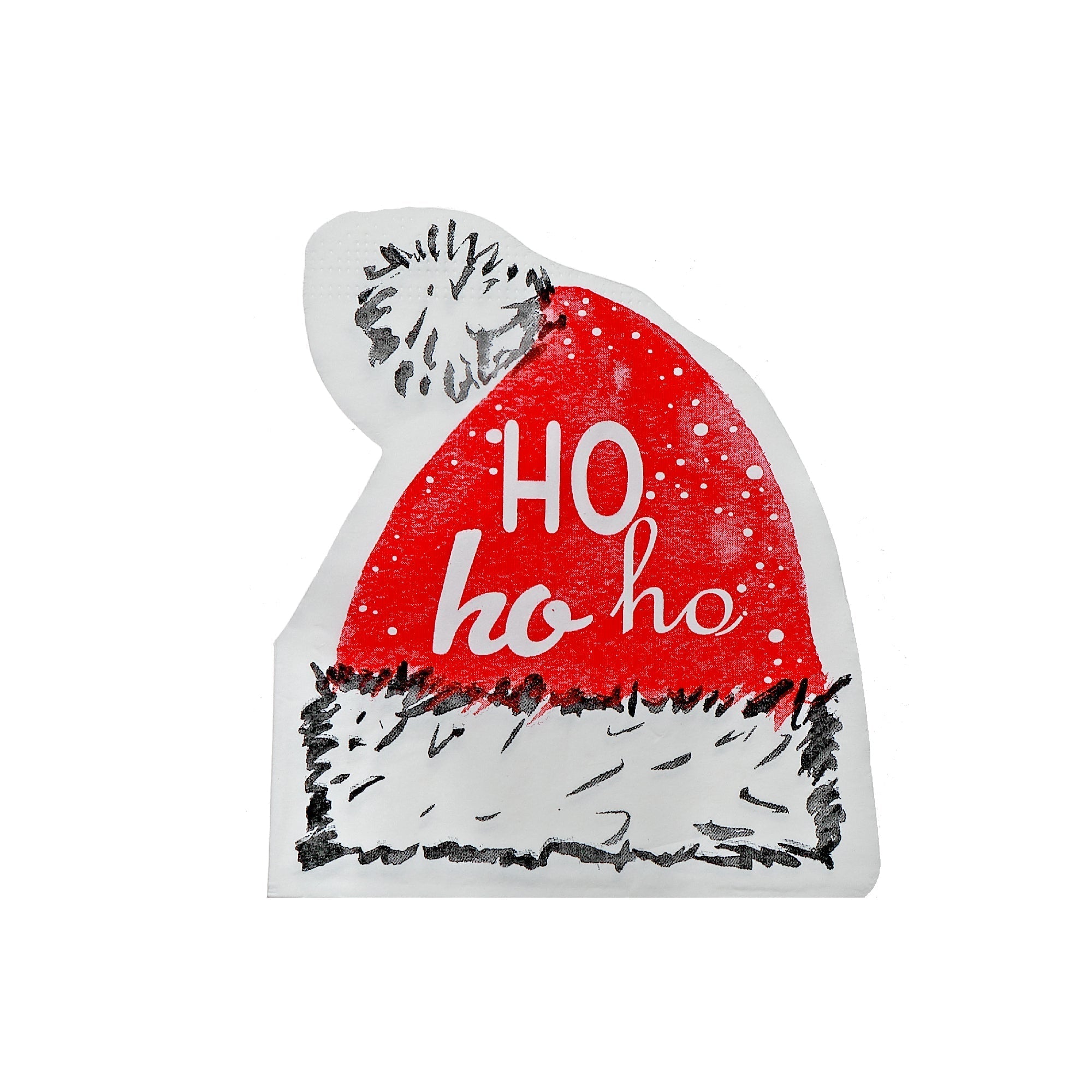 12 Pack 3-Ply Shaped Napkin Santa Hat Set of 6 – Christmas Table Decor, Holiday Dining Accent, Festive Napkins