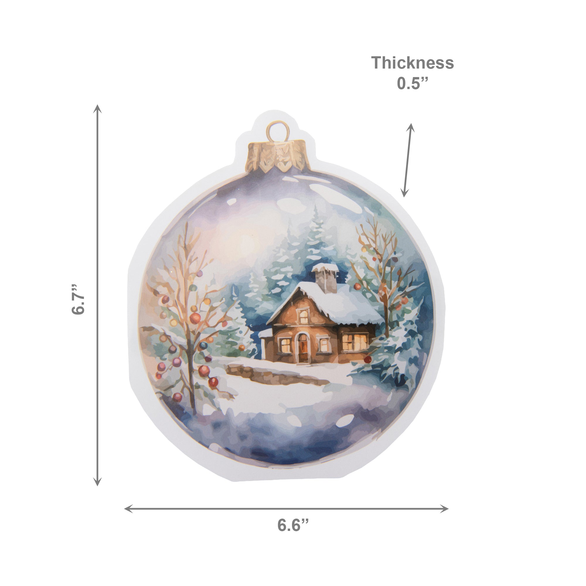 12 Pack 3 Ply Shaped Napkin Ornament Globe Winter House, Winter, Paper Napkins, Holiday Decor- Set of 6