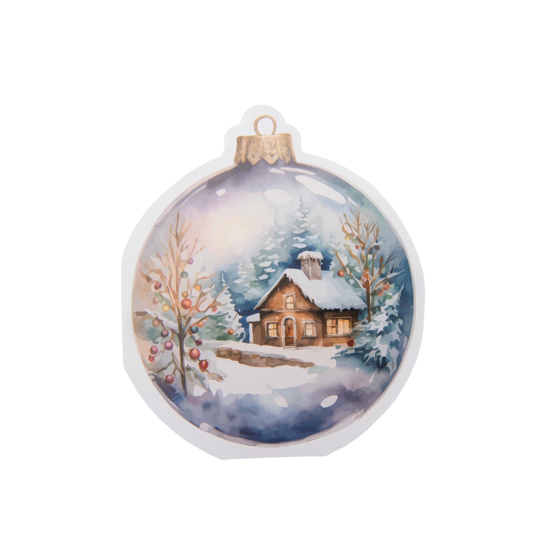 12 Pack 3 Ply Shaped Napkin Ornament Globe Winter House, Winter, Paper Napkins, Holiday Decor- Set of 6