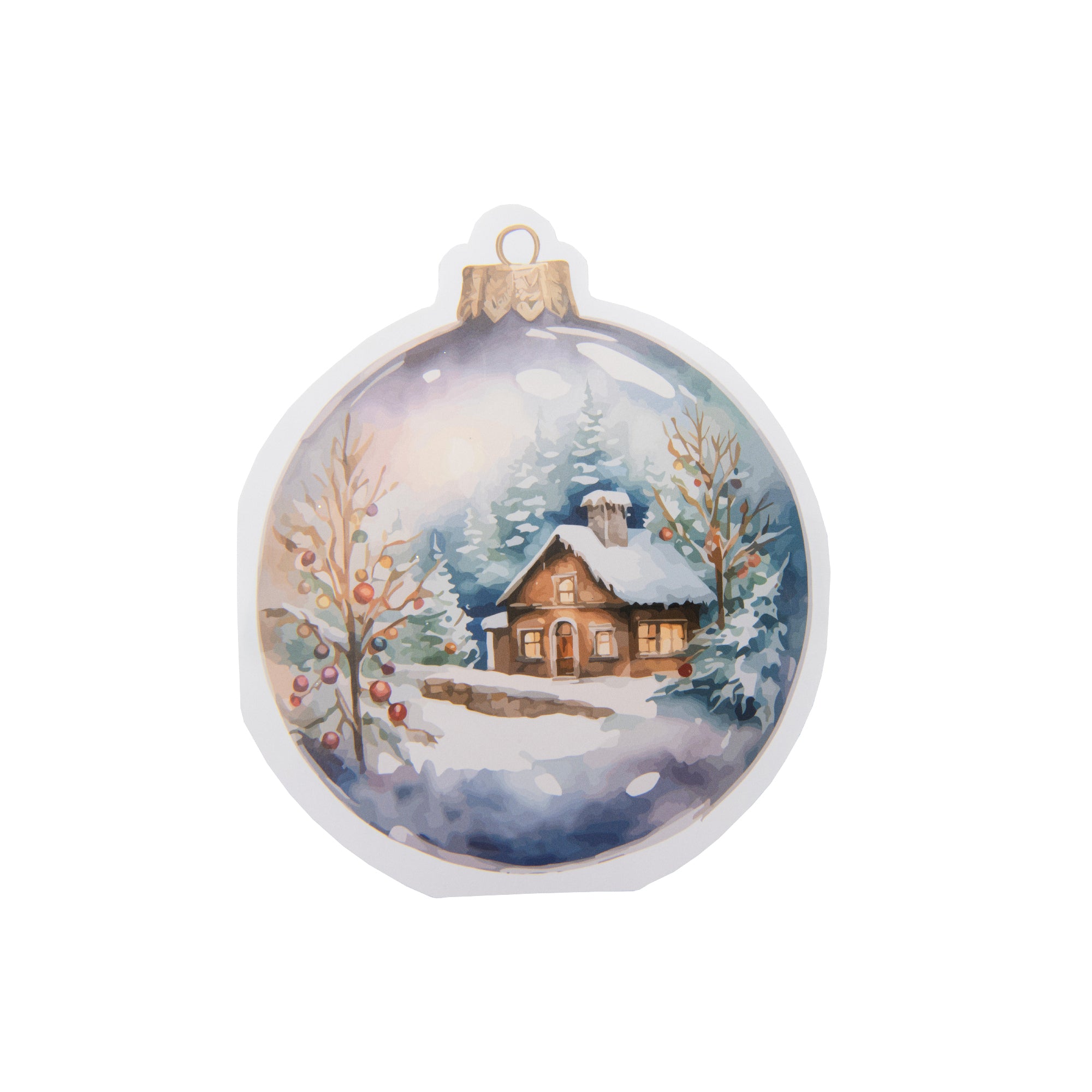 12 Pack 3 Ply Shaped Napkin Ornament Globe Winter House, Winter, Paper Napkins, Holiday Decor- Set of 6