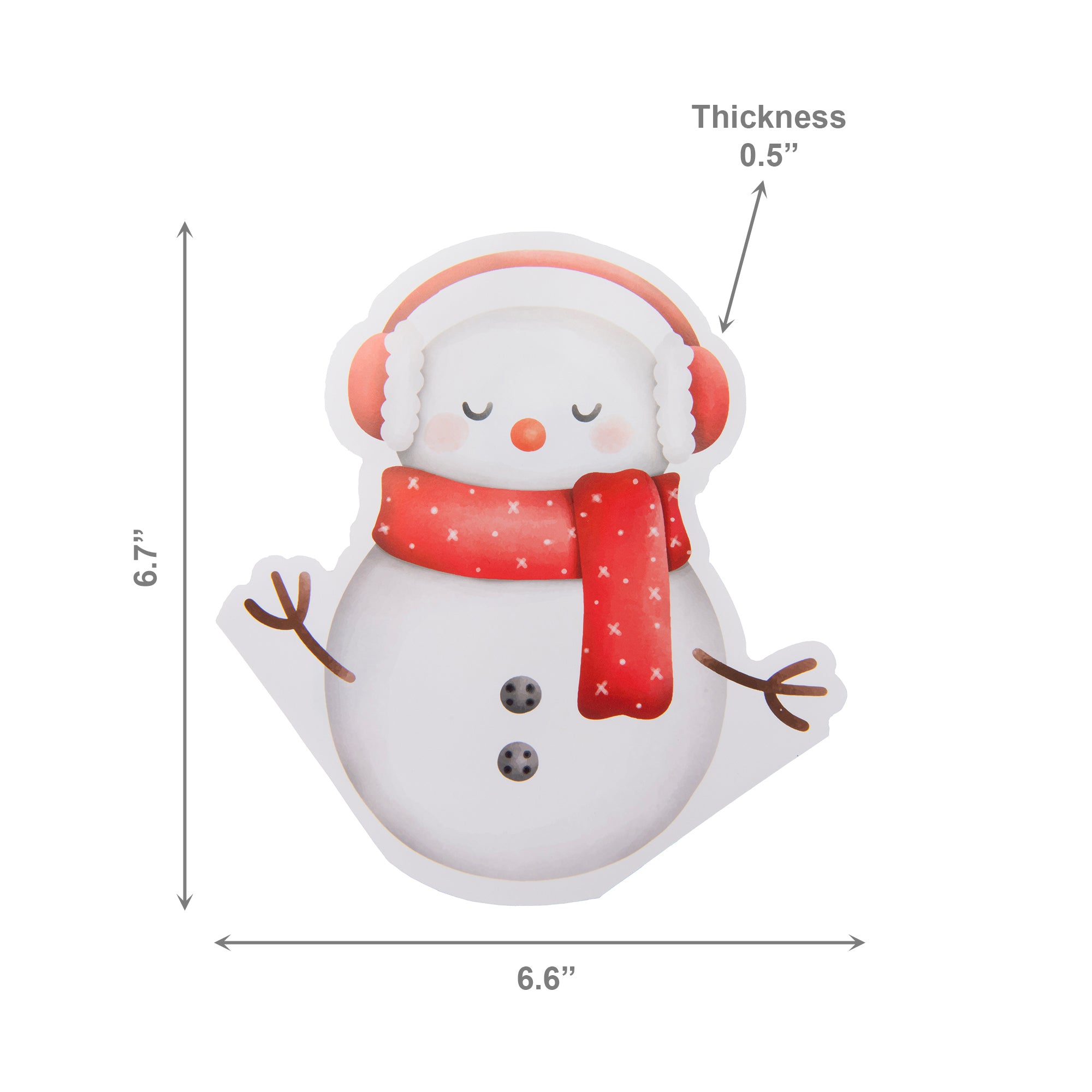 12 Pack 3 Ply Shaped Napkin Snowman with Earmuffs, Christmas, Paper Napkins, Holiday Decor- Set of 6