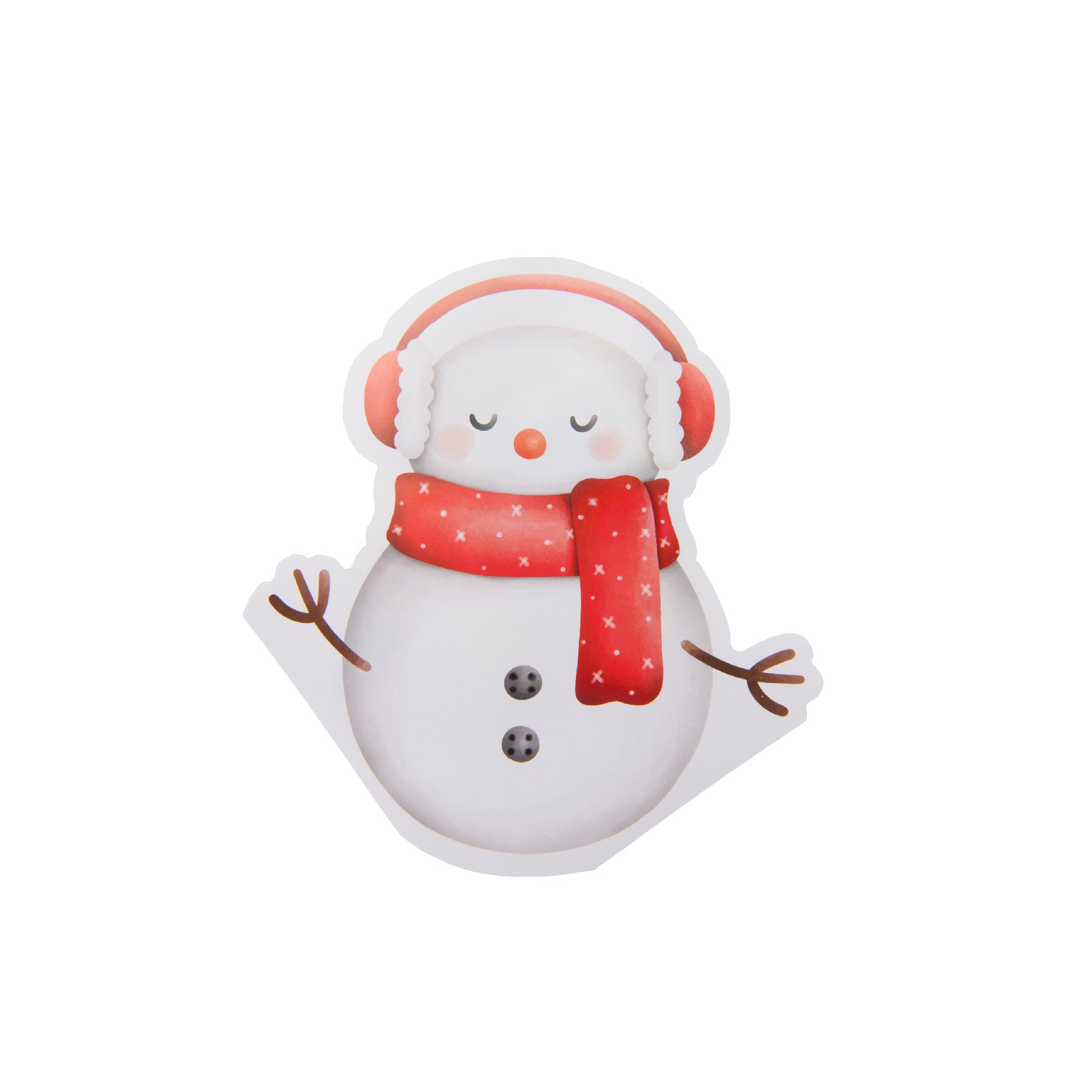 12 Pack 3 Ply Shaped Napkin Snowman with Earmuffs, Christmas, Paper Napkins, Holiday Decor- Set of 6