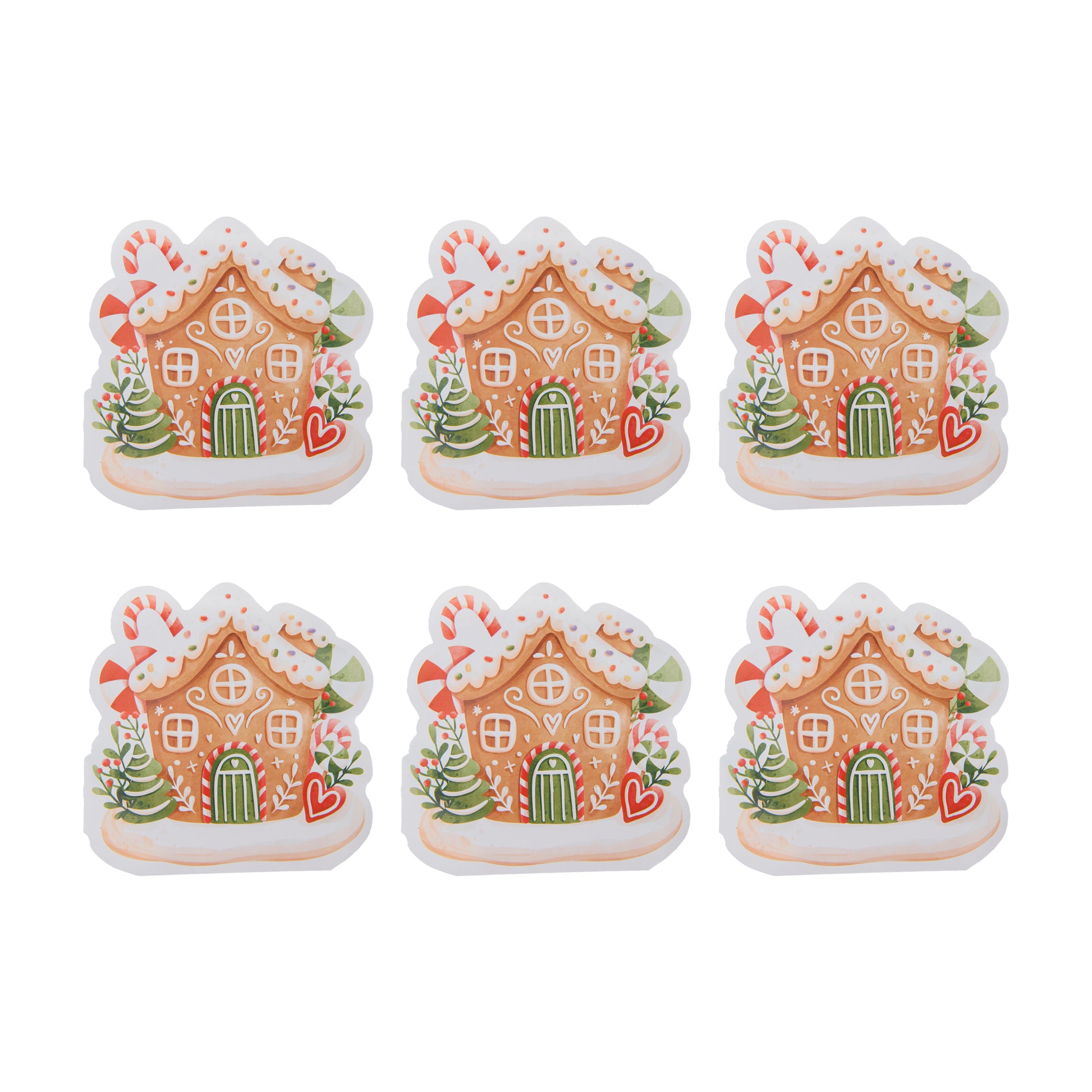 12 Pack 3 Ply Shaped Napkin Gingerbread House, Christmas, Paper Napkins, Holiday Decor- Set of 6